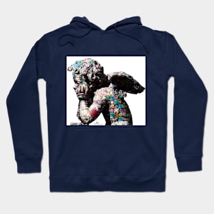 Angel Statue made up  as Flower Mosaic Hoodie